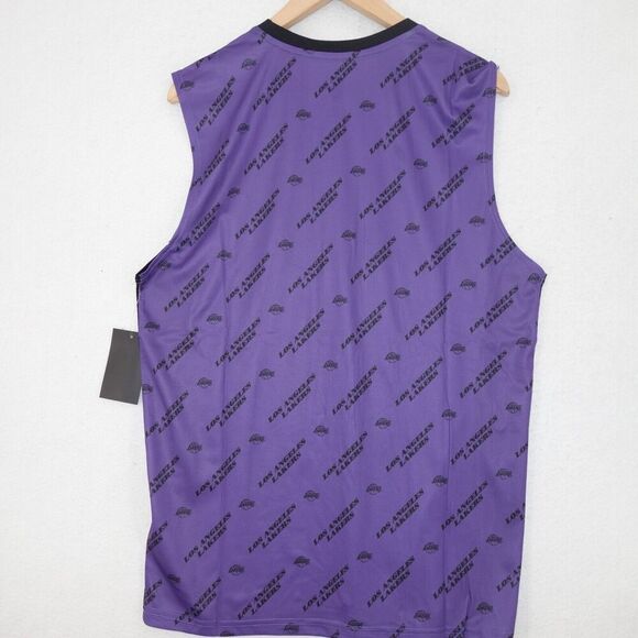 NEW Los Angeles LA Lakers NBA Authentic Tee Sleeveless Jersey Shirt Men's XL - Picture 2 of 5